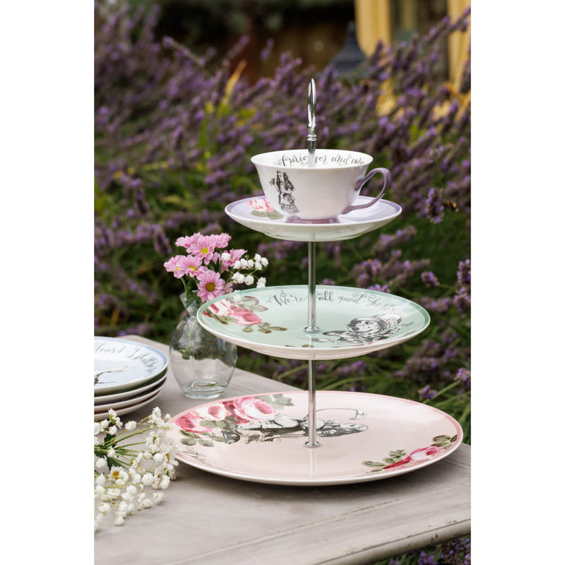 Mikasa V&A Alice In Wonderland Bone China 3-Tier Cake Stand