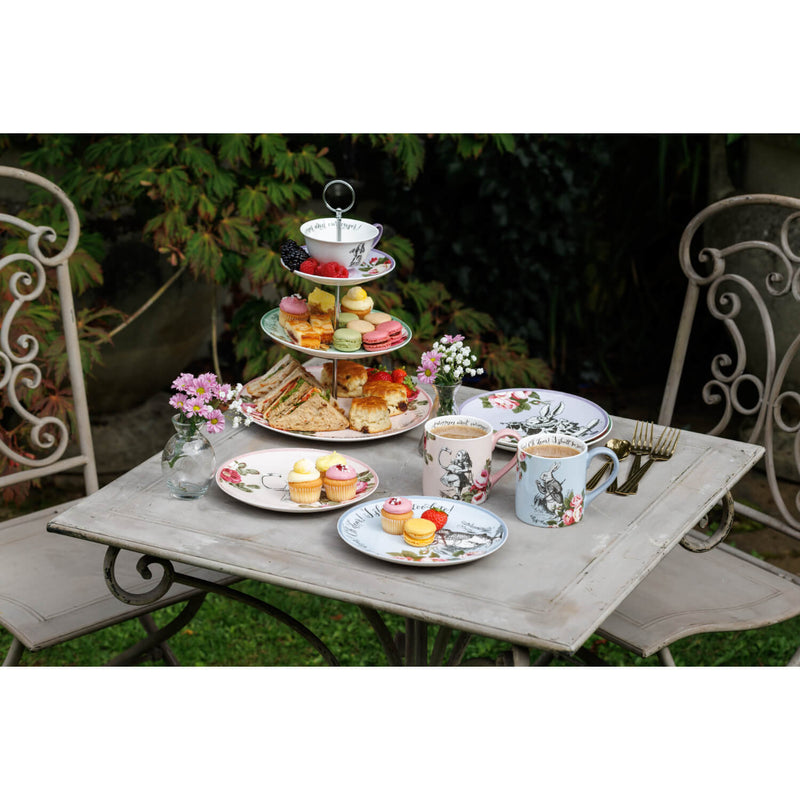 Mikasa V&A Alice In Wonderland Bone China 3-Tier Cake Stand