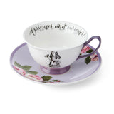 Mikasa V&A Alice In Wonderland Bone China Tea Cup & Saucer Set