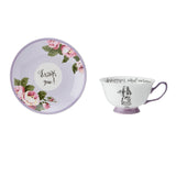 Mikasa V&A Alice In Wonderland Bone China Tea Cup & Saucer Set