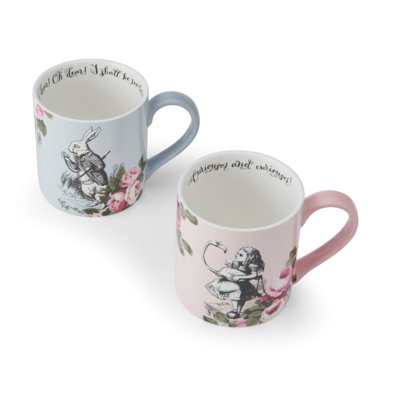 Mikasa V&A Alice In Wonderland His & Hers Bone China Mugs