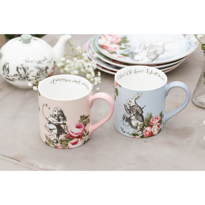 Mikasa V&A Alice In Wonderland His & Hers Bone China Mugs