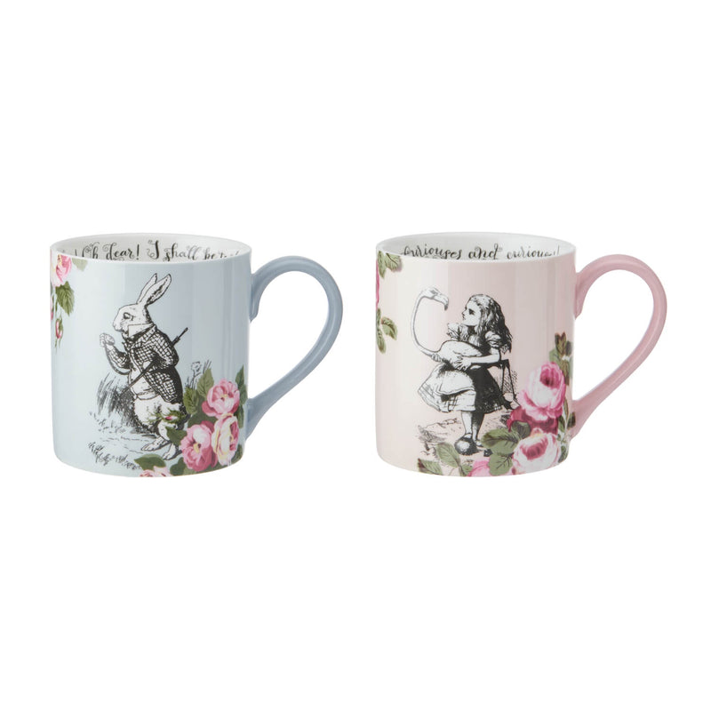 Mikasa V&A Alice In Wonderland His & Hers Bone China Mugs