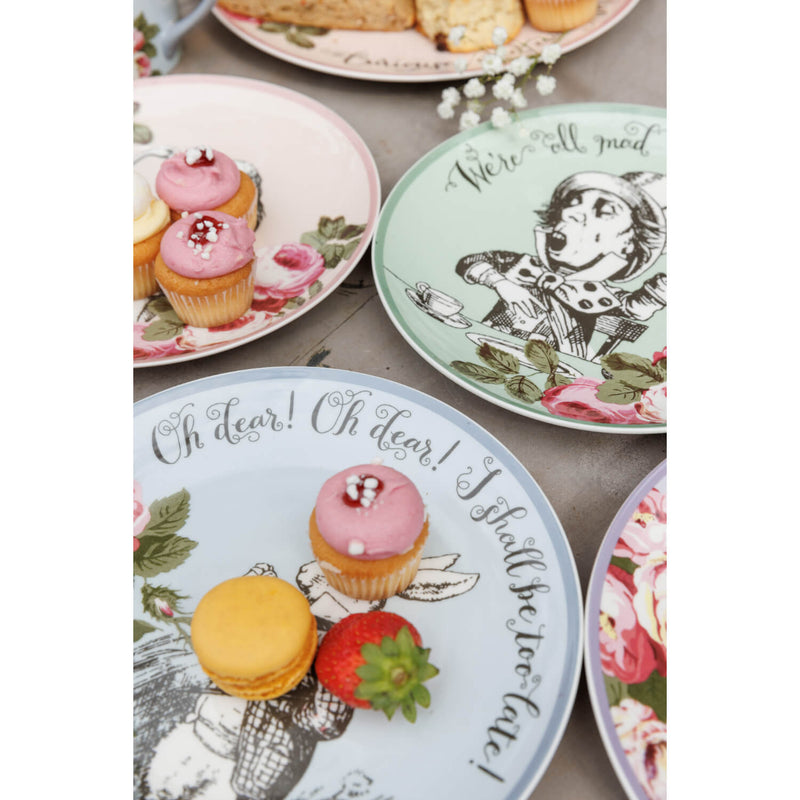 Mikasa V&A Alice In Wonderland Bone China Side Plates - Set Of 4