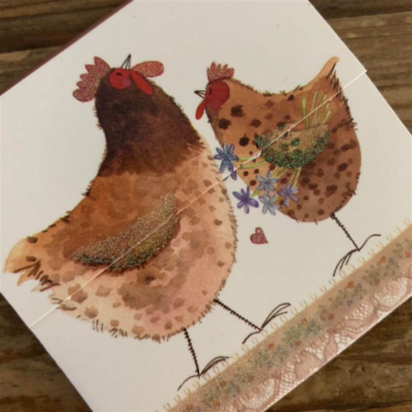 Alex Clark Mini Magnetic Close Notepad - Chickens