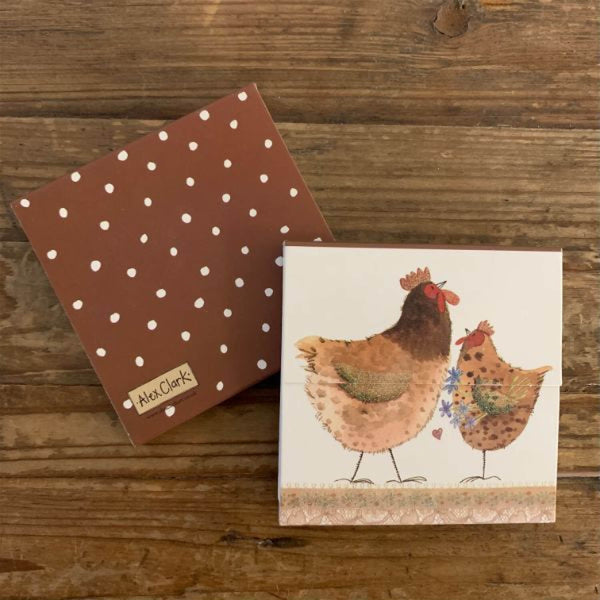 Alex Clark Mini Magnetic Close Notepad - Chickens