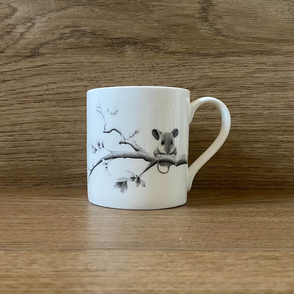 Katherine Sheard Fine China 380ml Mug - Mouse On A Branch