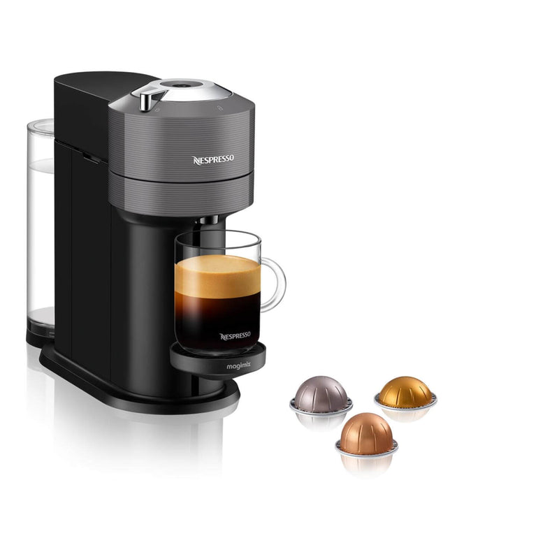 Magimix 11711 Nespresso Vertuo Next Coffee Machine + Aeroccino Milk Frother - Dark Grey