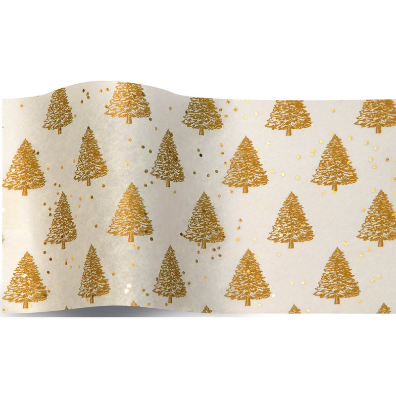 NJ Products Pack Of 5 Tissue Paper - Gold Tree