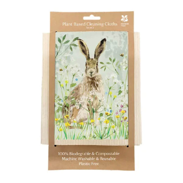 National Trust Plant Based Set Of 2 Cleaning Cloths - Hare