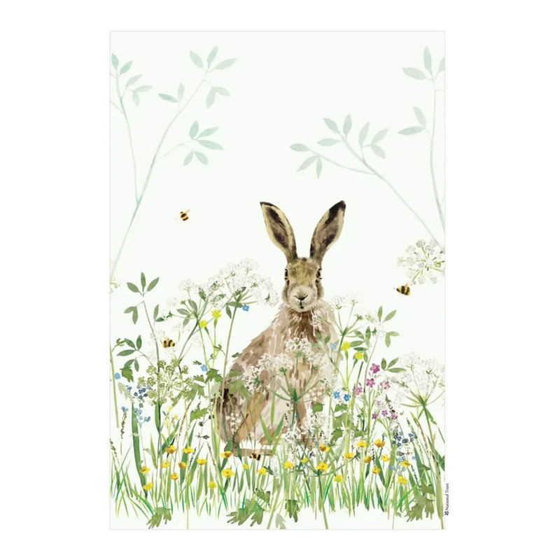 National Trust 100% Organic Cotton Tea Towel - Hare