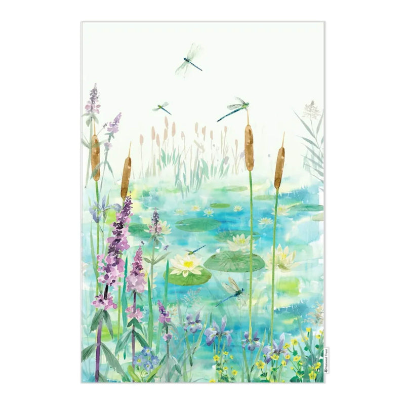 National Trust 100% Organic Cotton Tea Towel - Dragonflies