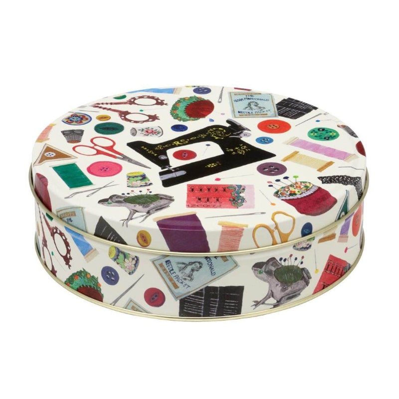 Elite Tins Needles & Thread Round Storage Tin