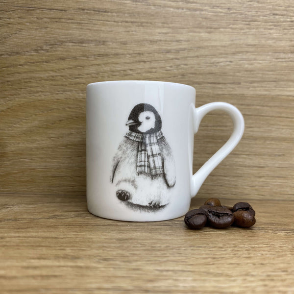 Katherine Sheard Fine China Espresso Mug - Peggy Penguin