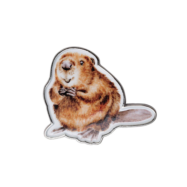 Wrendale Designs by Hannah Dale Pin Badge - The Aborist - Beaver