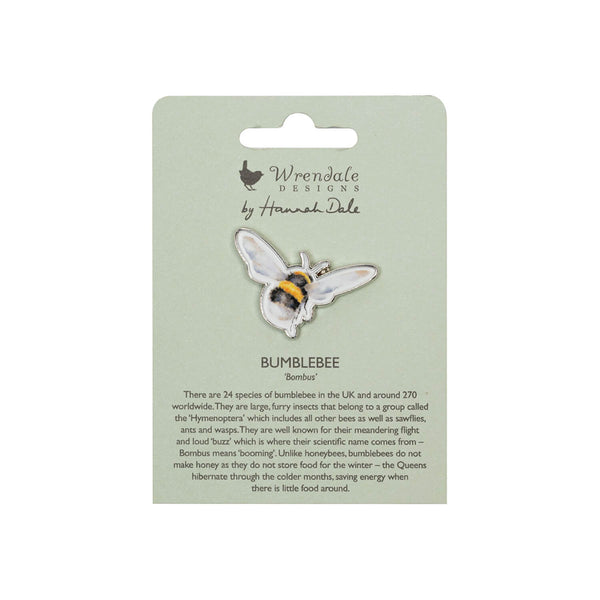 Wrendale Designs by Hannah Dale Pin Badge - Flight Of The Bumblebee - Bee