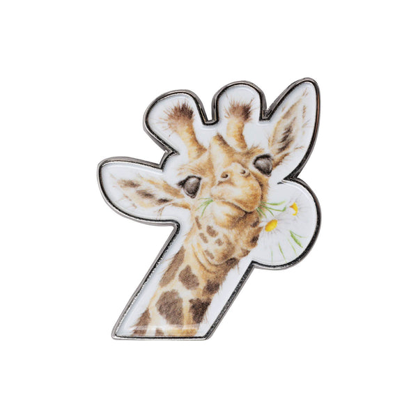 Wrendale Designs by Hannah Dale Pin Badge - Flowers - Giraffe