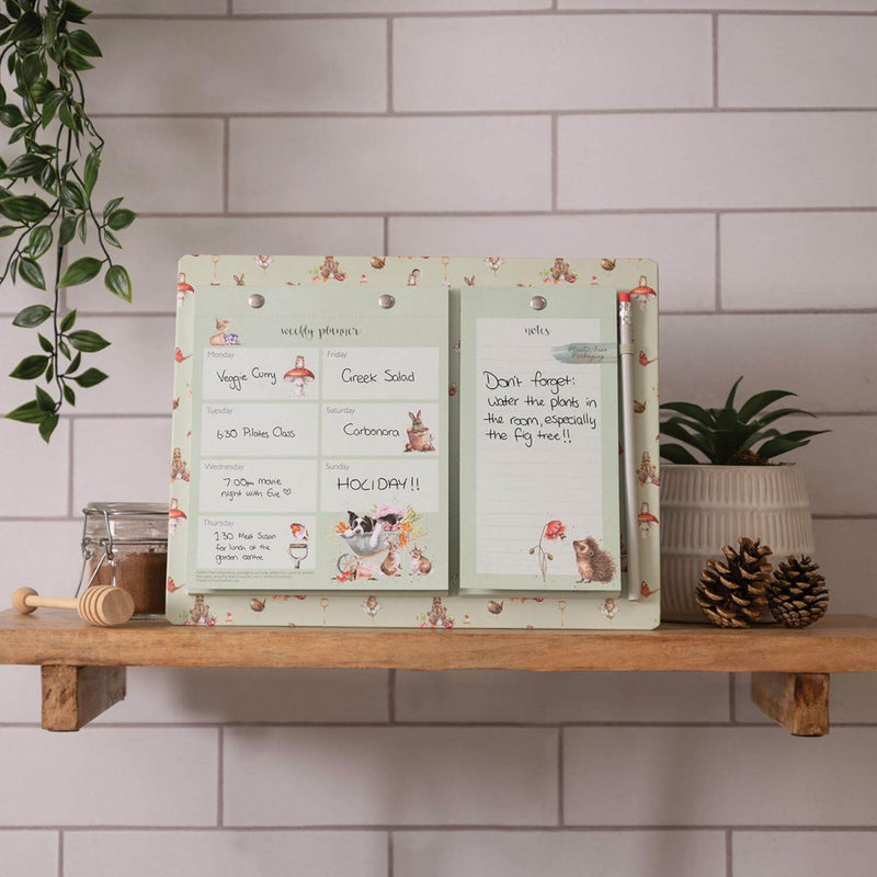 Wrendale Designs by Hannah Dale Weekly Shopping & Planner Pad - Garden Friends