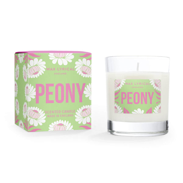 Wax Lyrical Glass Scented Candle - Peony