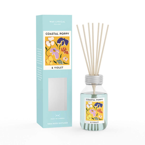 Wax Lyrical 100ml Reed Diffuser - Coastal Poppy & Violet