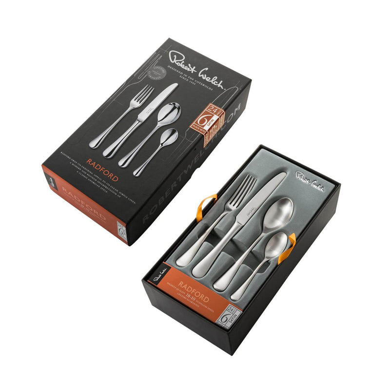 Robert Welch Radford Satin Stainless Steel Cutlery Set - 24 Piece