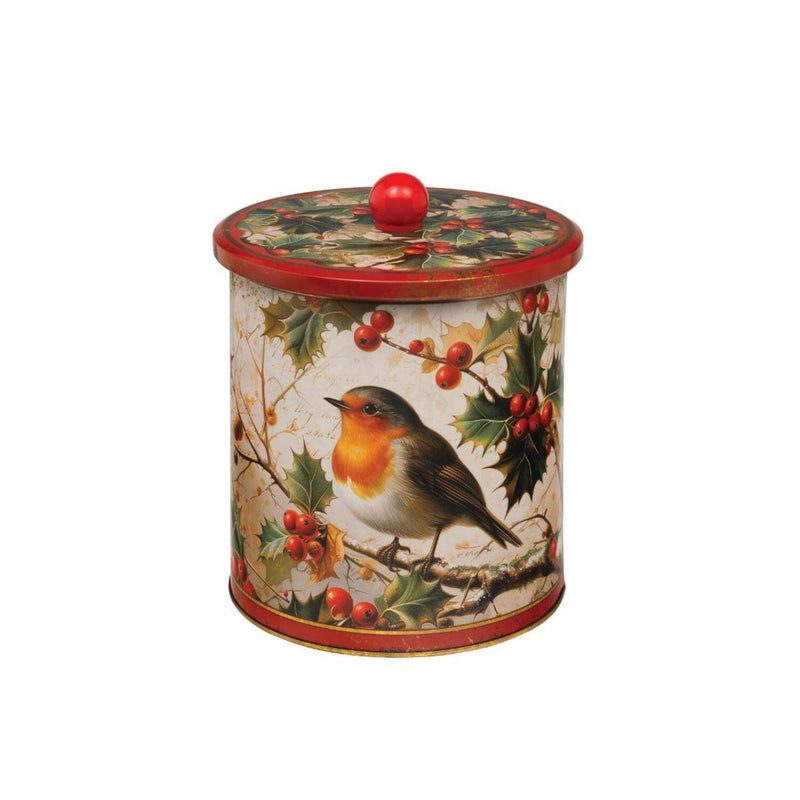 Christmas Biscuit Barrel - Robin