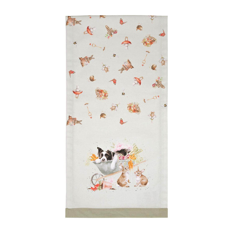 Wrendale Designs by Hannah Dale 100% Cotton Fabric Table Runner - Garden Friends