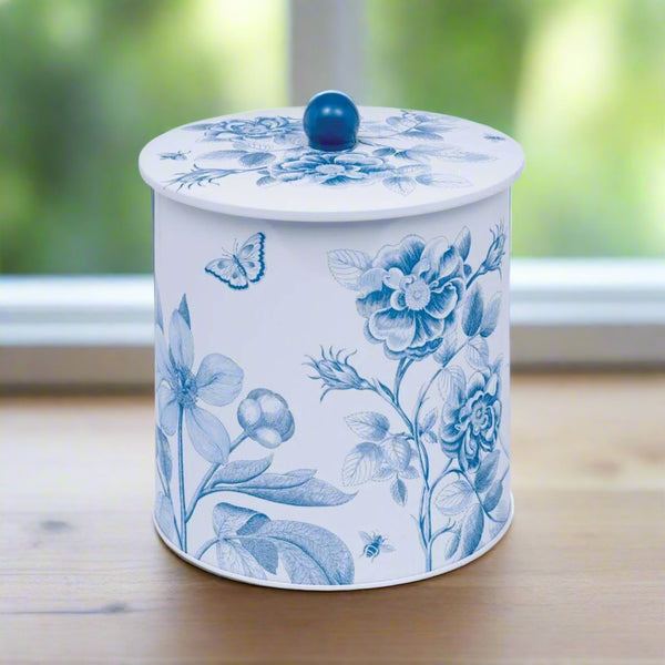 Sanderson Biscuit Barrel - Etchings & Roses