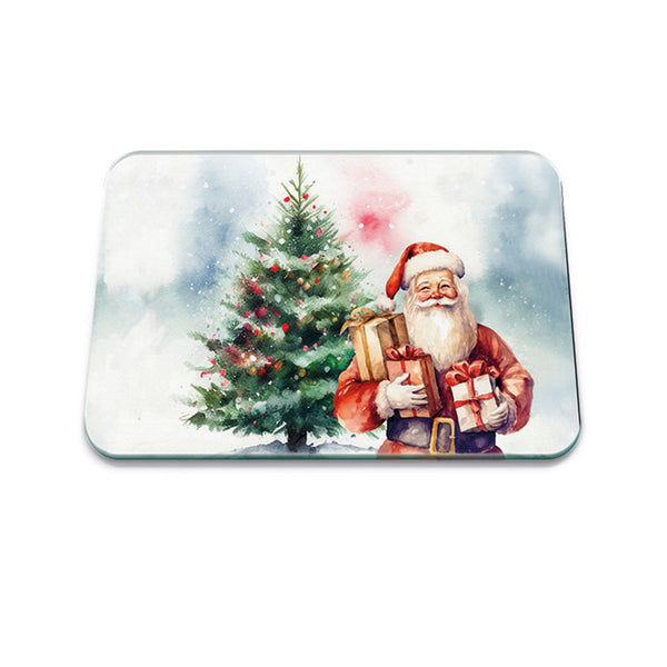 Tuftop Medium Glass Worktop Saver - Winter Wonderland Santa