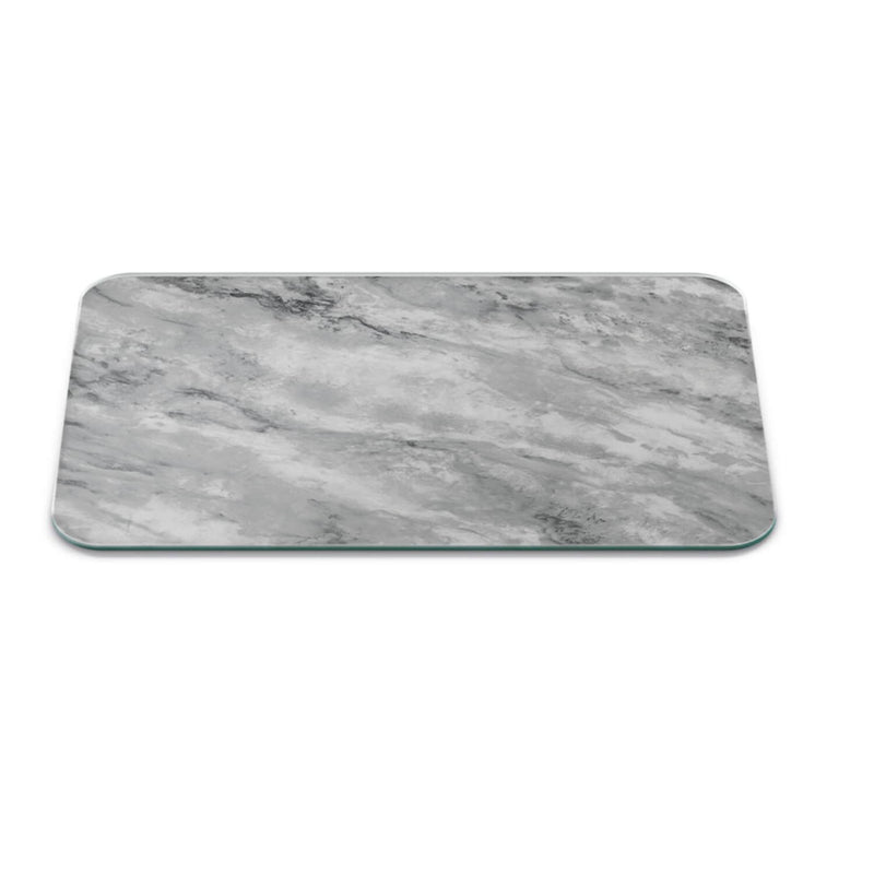 Stow Green 50cm x 30cm Glass Trivet - Grey Marble