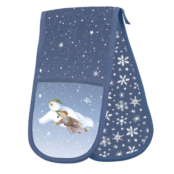 Stow Green Christmas The Snowman 100% Cotton Double Oven Gloves