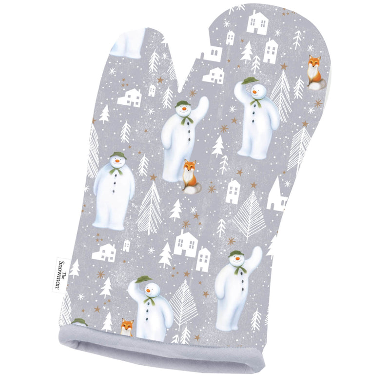 The Snowman 100% Cotton Single Oven Glove - Alpine Adventure