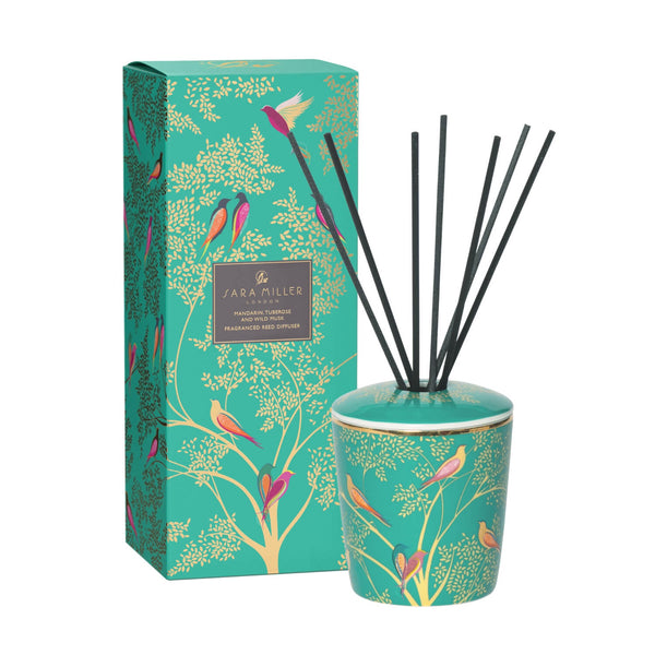 Wax Lyrical Sara Miller 200ml Ceramic Reed Diffuser - Mandarin, Tuberose & Wild Musk