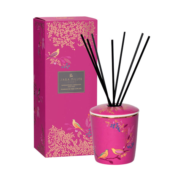 Wax Lyrical Sara Miller 200ml Ceramic Reed Diffuser -  Sandalwood, Cardamom & Oud