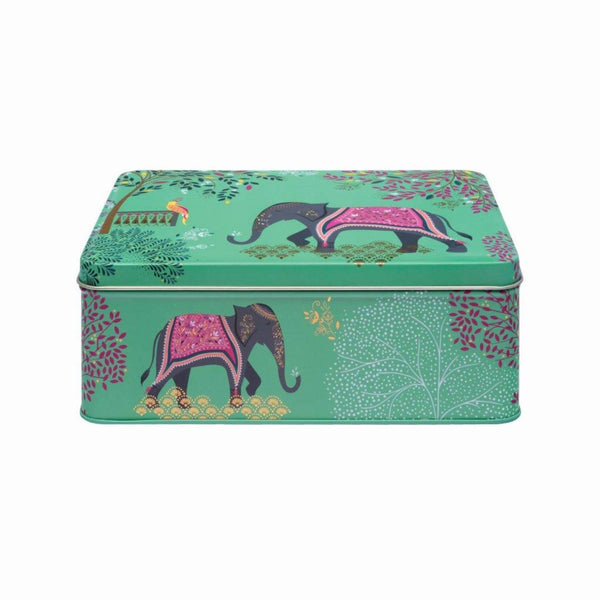 Sara Miller London India Deep Rectangular Tin - Elephant