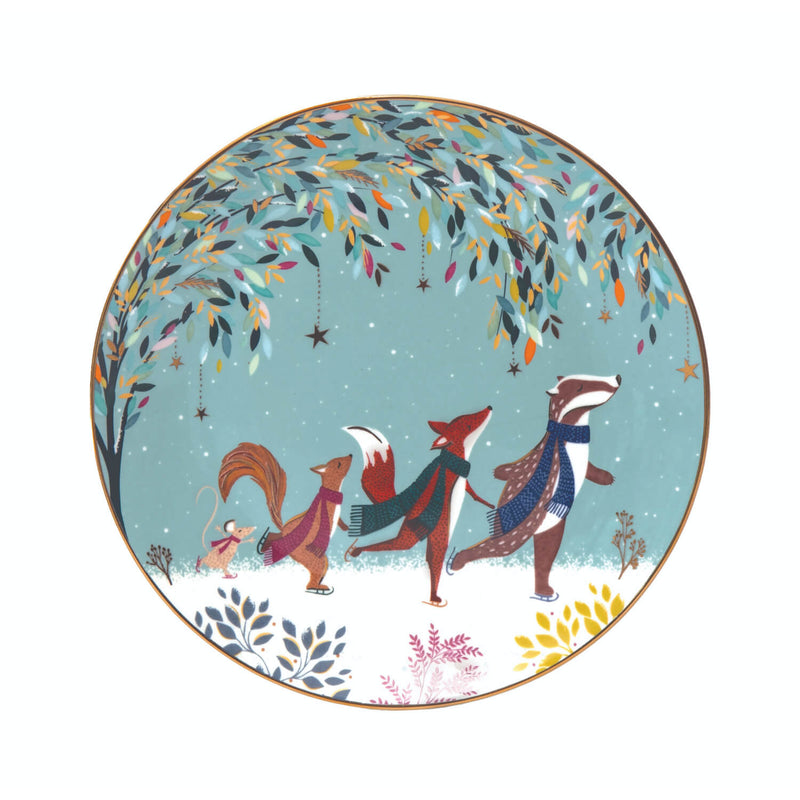 Sara Miller London Woodland Tales Cake Plates - Set Of 4