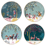 Sara Miller London Woodland Tales Cake Plates - Set Of 4