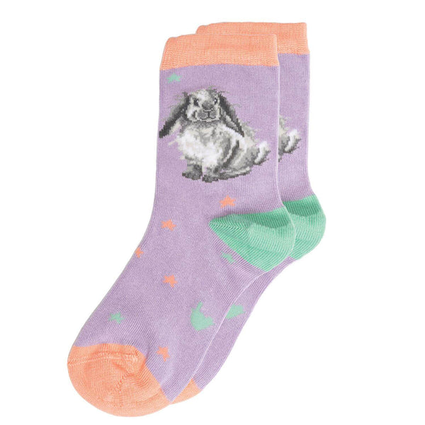 Wrendale Designs By Hannah Dale Childrens 6 to 8½ Bamboo Socks - Rosie Rabbit