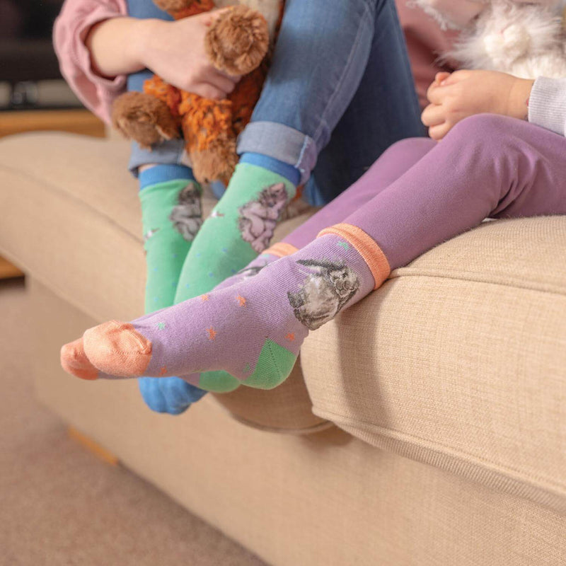 Wrendale Designs By Hannah Dale Childrens 6 to 8½ Bamboo Socks - Rosie Rabbit