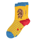 Wrendale Designs By Hannah Dale Childrens 6 to 8½ Bamboo Socks - Dachshund