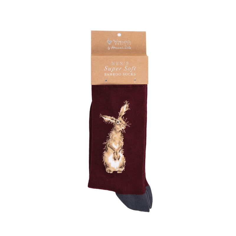 Wrendale Designs By Hannah Dale Mens Bamboo Socks One Size 7-11 - The Hare