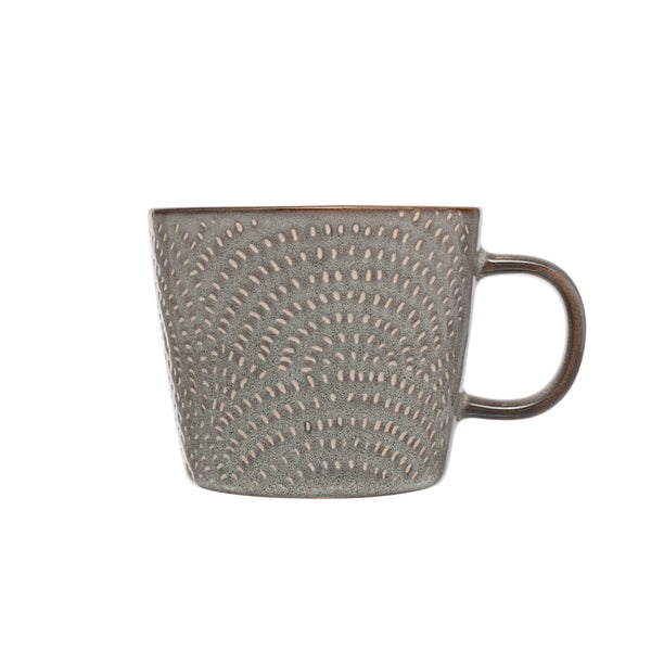 Siip Reactive Glaze Dots Stoneware 350ml Mug - Grey