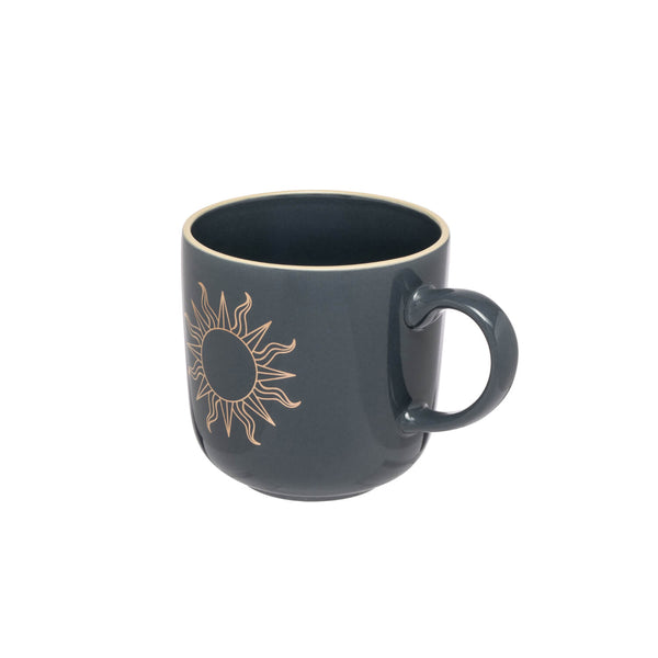 Siip Mystical Sun Stoneware 420ml Mug - Navy