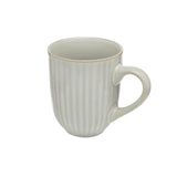 Siip Ribbed Stoneware 400ml Mug - Light Grey