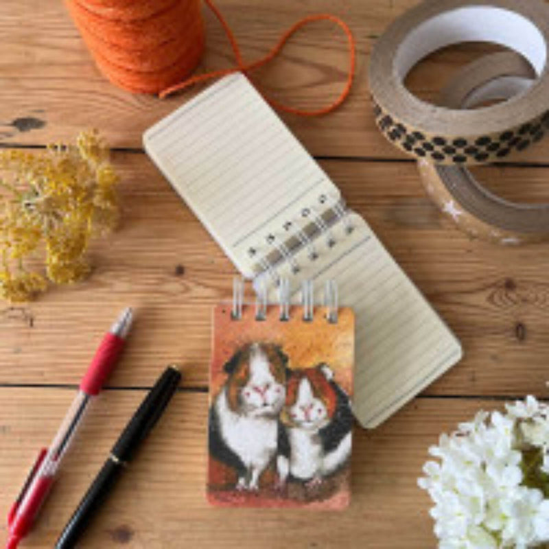 Alex Clark Small Spiral Bound Notepad - Guinea Pigs