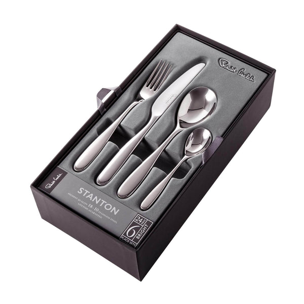 Robert Welch Stanton Bright Stainless Steel Cutlery Set - 24 Piece