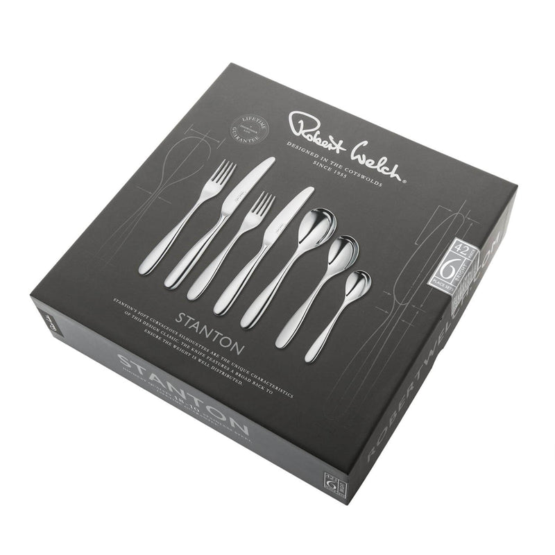 Robert Welch Stanton Bright Stainless Steel Cutlery Set - 42 Piece