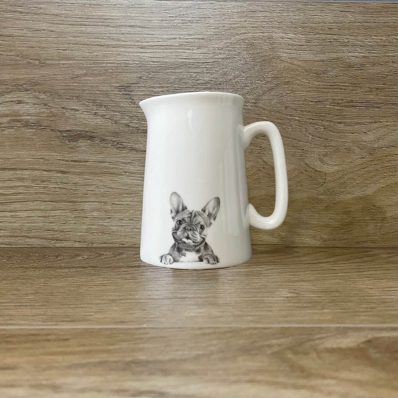 Katherine Sheard Fine China 1/2 Pint Jug - Stanley Frenchie