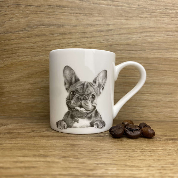 Katherine Sheard Fine China Espresso Mug - Stanley Frenchie