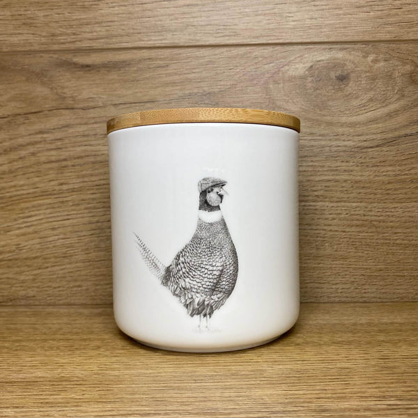 Katherine Sheard Fine China Storage Jar - Perry Pheasant